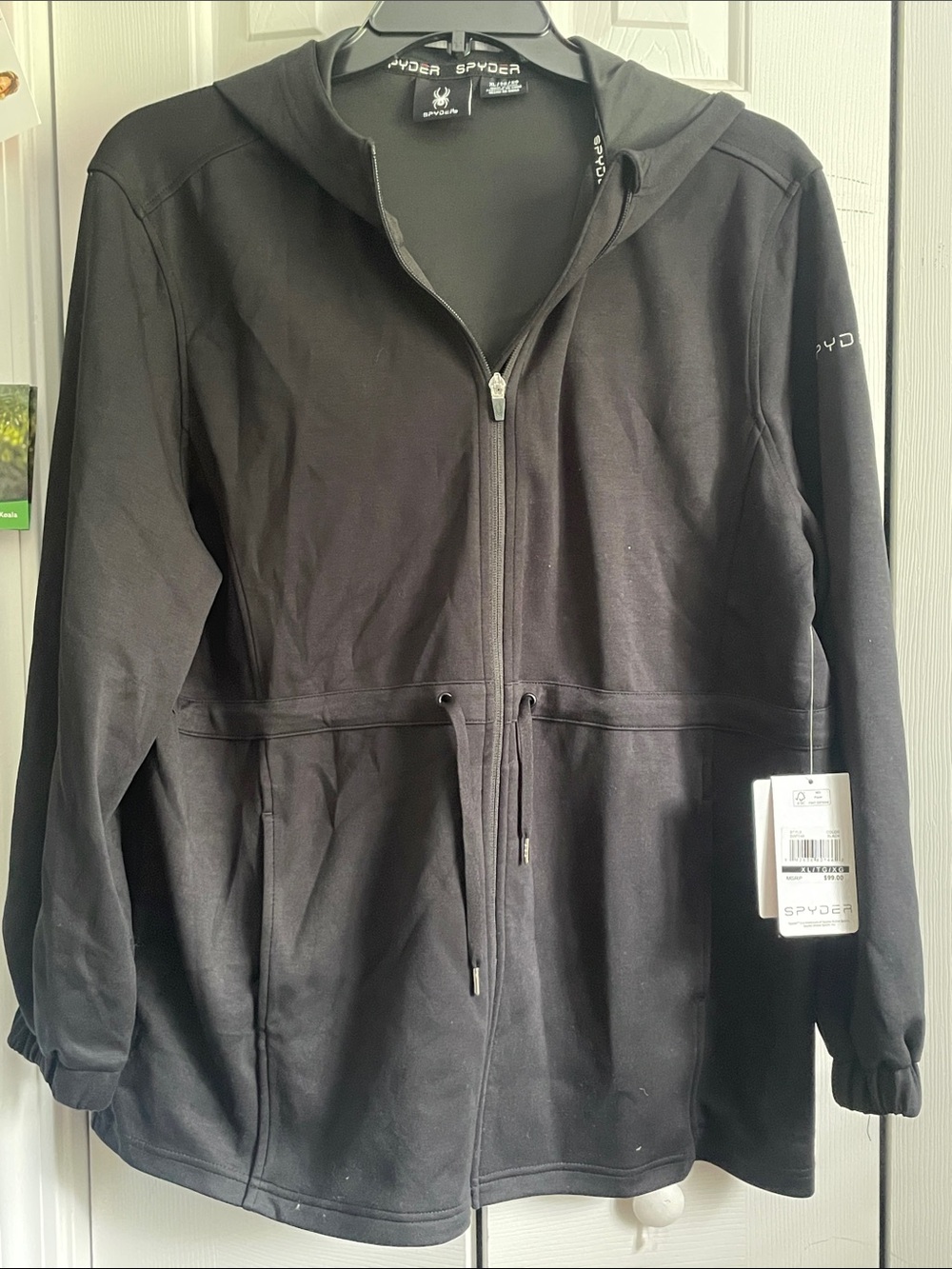Spyder Women’s Black Full-Zip Lightweight Hoodie Jacket
